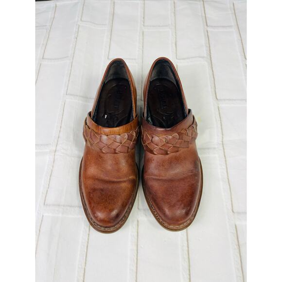 Born brown leather booties loafers sz 6 - Picture 2 of 7